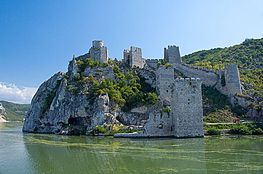 塞尔维亚,多瑙河,铁门,遗址,城堡,14世纪,15世纪