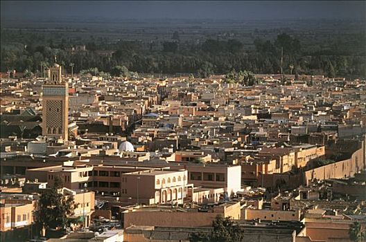 摩洛哥,玛拉喀什,全景,地区