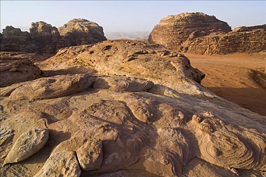 岩石构造,荒芜,瓦地伦,约旦,中东