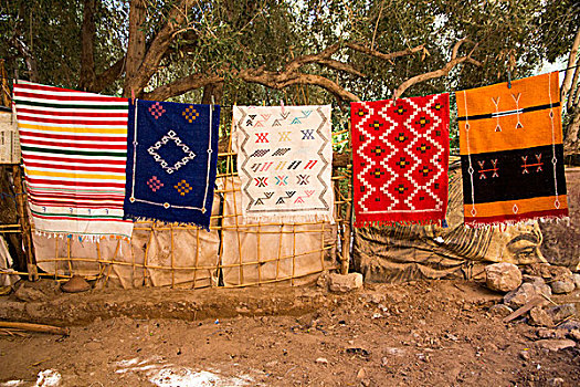摩洛哥,彩色,地毯,民间艺术,部族,地区性,几何图案,鲜明