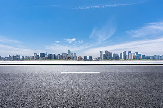 高速公路,城市天际线