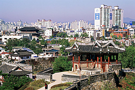 华城行宫,要塞,水原,韩国