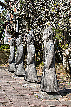 雕塑,墓地,皇帝,色调,越南,东南亚,亚洲