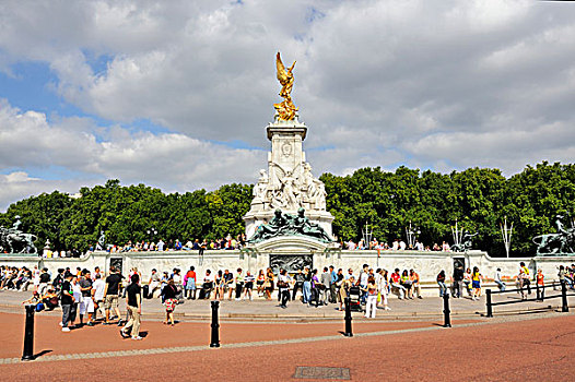 维多利亚,纪念,白金汉,宫殿,伦敦,英格兰,英国,欧洲