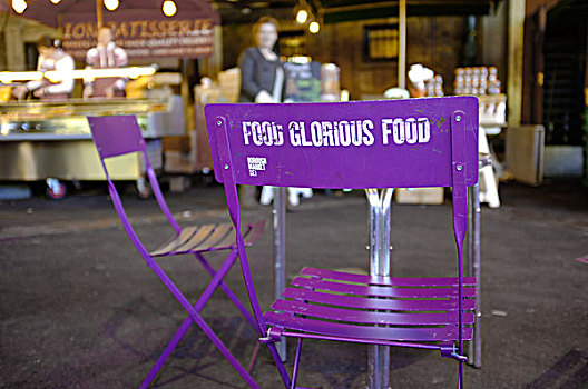 英格兰,伦敦,城区,食物,光荣,书写,椅子,咖啡,桌子,博罗市场
