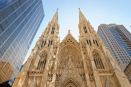 圣帕特里克大教堂,第五大街,纽约,曼哈顿,美国