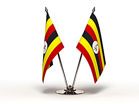微型,旗帜,乌干达,隔绝