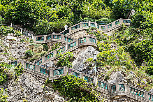 台阶,城堡山,格拉茨,施蒂里亚,奥地利,欧洲
