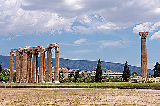 奥林匹亚宙斯神庙,雅典,希腊,欧洲