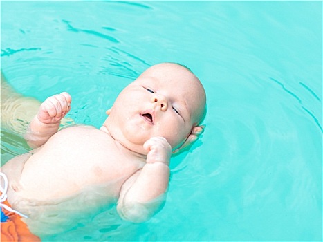 婴儿,游泳池