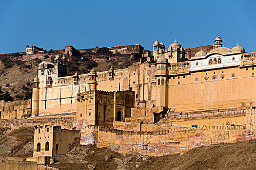 堡垒,琥珀色,琥珀宫,斋浦尔,拉贾斯坦邦,印度,亚洲