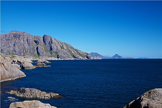 岩石,挪威,海岸