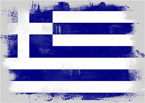 旗帜,希腊,涂绘,画刷