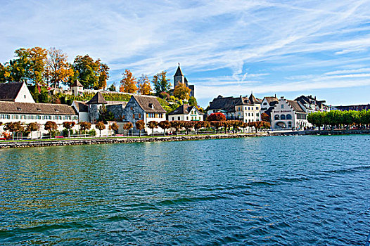 苏黎世湖,老城,城堡,拉珀斯维尔,瑞士,欧洲