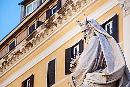 雕塑,历史,男像,黄色,建筑,罗马,意大利