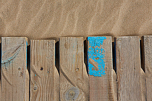 海滩,沙子,纹理,木头,风化,条纹,老,蓝色,涂绘
