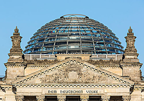 德国国会大厦,圆顶,柏林,德国,欧洲