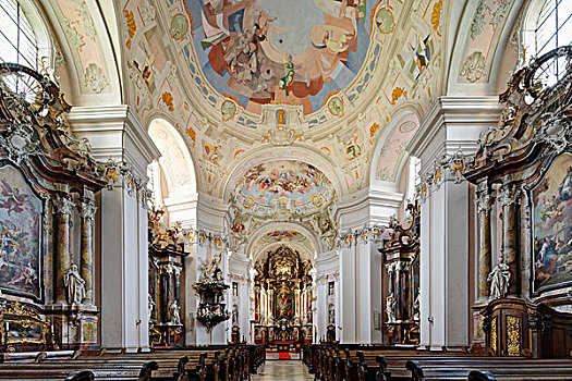 教区教堂,教堂,多瑙河,因威尔特尔,区域,上奥地利州,奥地利,欧洲