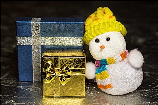 圣诞节,雪人,玩具,礼盒,展示