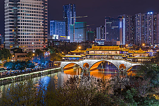 成都安顺桥夜景