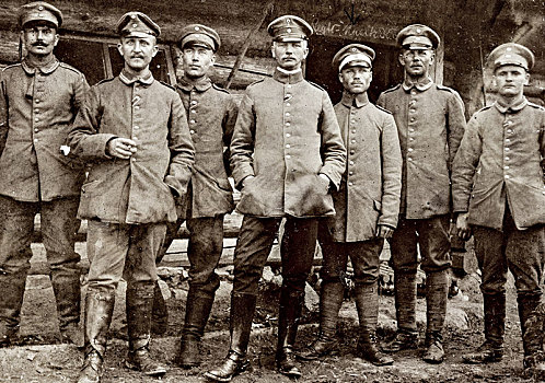 第一次世界大战,群体,德国人,军官,罗马尼亚,欧洲