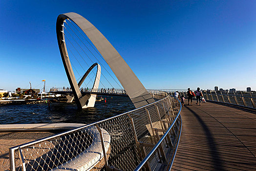 人行天桥,码头,佩思,西澳大利亚州,澳大利亚,大洋洲