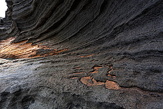 火山岩,埃尔格尔奉,火山口,兰索罗特岛,加纳利群岛,西班牙,欧洲