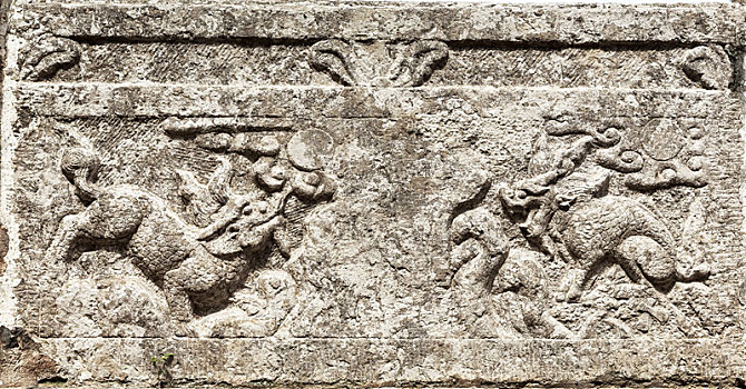 古建筑石栏石雕,中国山西省运城市解州关帝庙