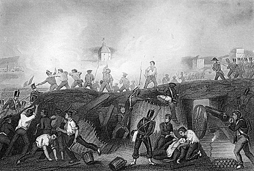 捕获,西班牙,半岛战争,1812年,艺术家,dj,磅