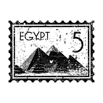 矢量,插画,一个,埃及,印记,象征