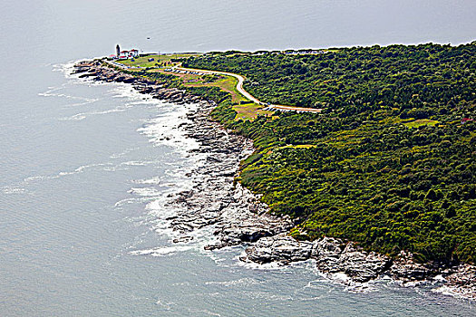 岩石,海岸线,纽波特,罗德岛,美国