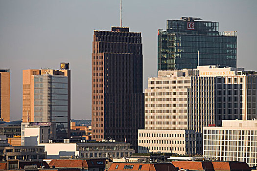 风景,摩天大楼,波茨坦,柏林,德国,欧洲