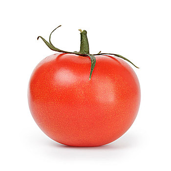 一个,成熟,红色,西红柿,隔绝,白色背景