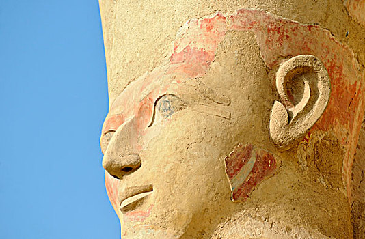 特写,雕塑,太平间,庙宇,皇后,哈特谢普苏特,靠近,路克索神庙,埃及,北非