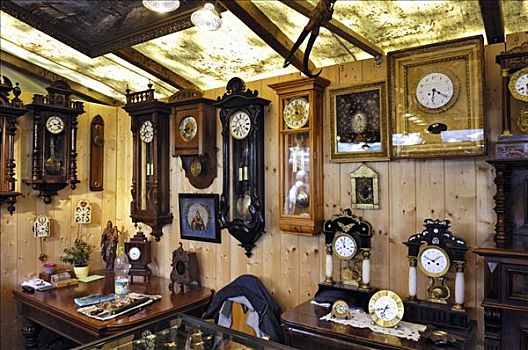 钟表,传统市场,慕尼黑,巴伐利亚,德国,欧洲