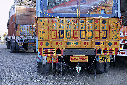 装饰,卡车,印度