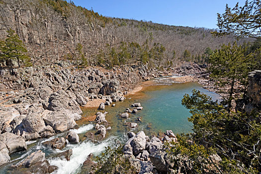 彩色,水池,急流