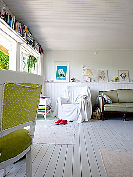 椅子,绿色,家居装潢,扶手椅,背景,老式,沙发,白色,屋舍,室内