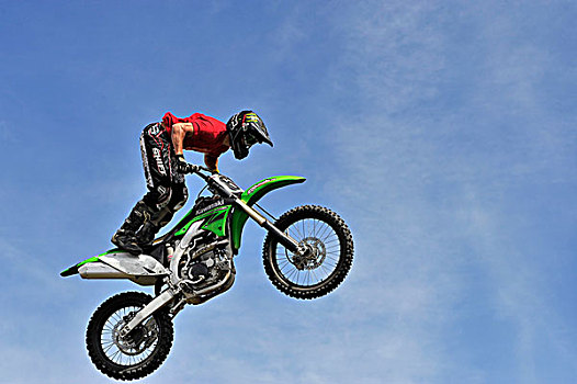 摩托车越野赛,骑乘,表演,特技,跳跃,空气