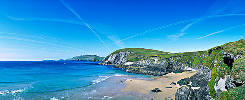 石头,海滩,声音,斯莱角,丁格尔半岛,凯瑞郡,爱尔兰