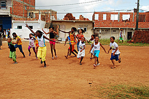 brazil,bahia,salvador,children,running,during,art,in,all,of,us,activity,favela