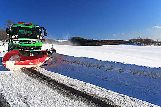 扫雪机,道路