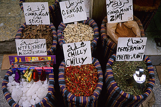 埃及,老,开罗,集市,场景,调味品,辣椒