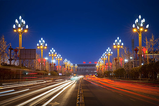 荆州,火车,站的,夜景,很美丽