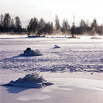 长白山,二道白河,自然风光,冰雪,奶头河,吉林,延边