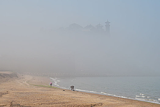 蓬莱阁,蓬莱仙境,海滨