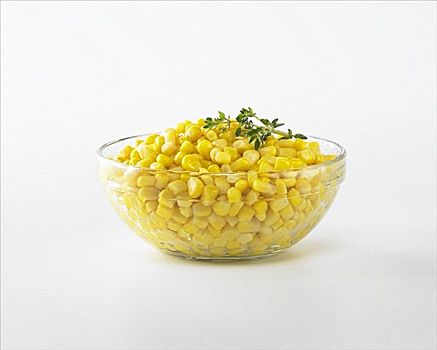 碗,玉米,白色背景