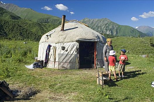 传统,山峦,吉尔吉斯斯坦