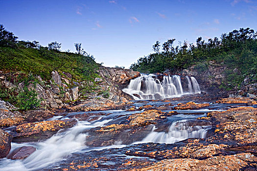 河,瀑布,湖,国家公园,挪威,斯堪的纳维亚,欧洲