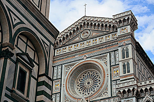 中央教堂,圣母百花大教堂,佛罗伦萨,意大利,特写